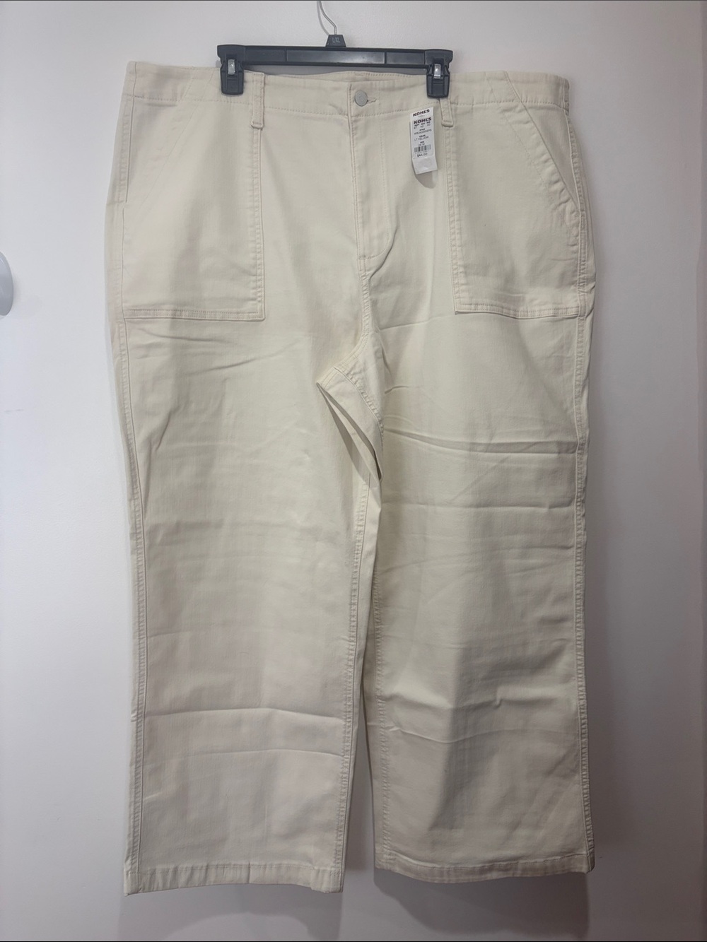 Sonoma Off-White Straight-Leg Chino Pants